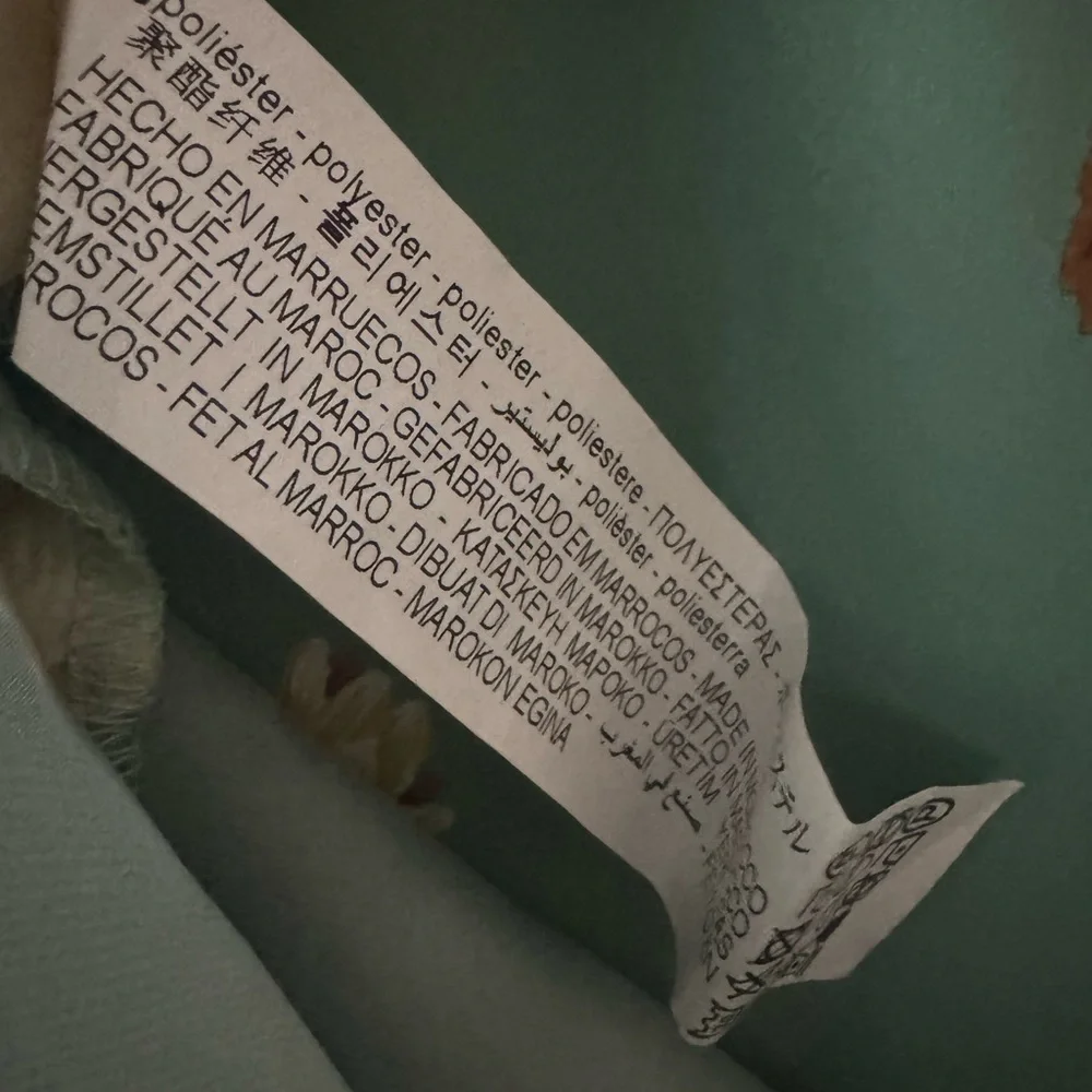 NWOT Zara Green Floral Satin Dress XS - Picture 8 of 10